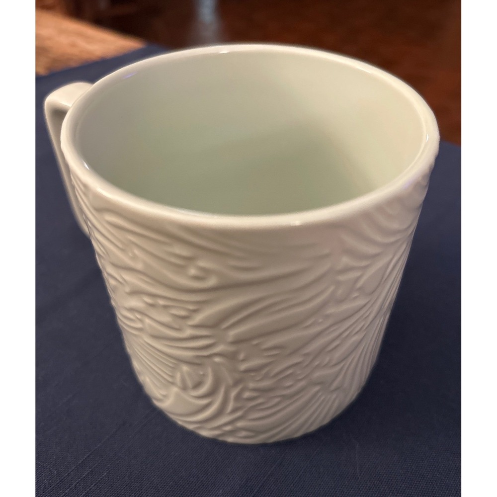 Starbucks 2022 Embossed Ceramic Mint Green Coffee Mug 14oz BZ D21